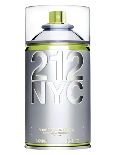 Frasco do perfume Carolina Herrera 212 Nyc Body Spray
