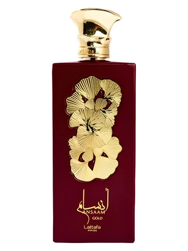 Frasco do perfume Lattafa Ansaam Gold