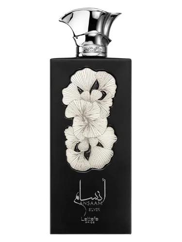 Frasco do perfume Lattafa Ansaam Silver