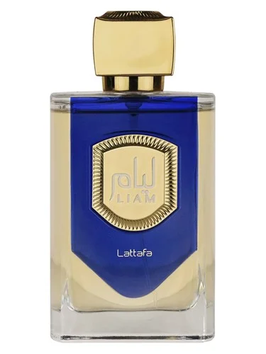 Frasco do perfume Lattafa Liam Blue Shine