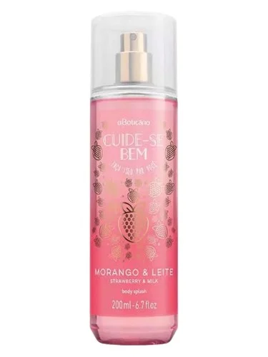 Frasco do perfume O Boticário Cuide Se Bem Morango E Leite