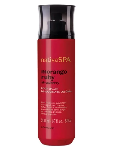 Frasco do perfume O Boticário Morango Ruby